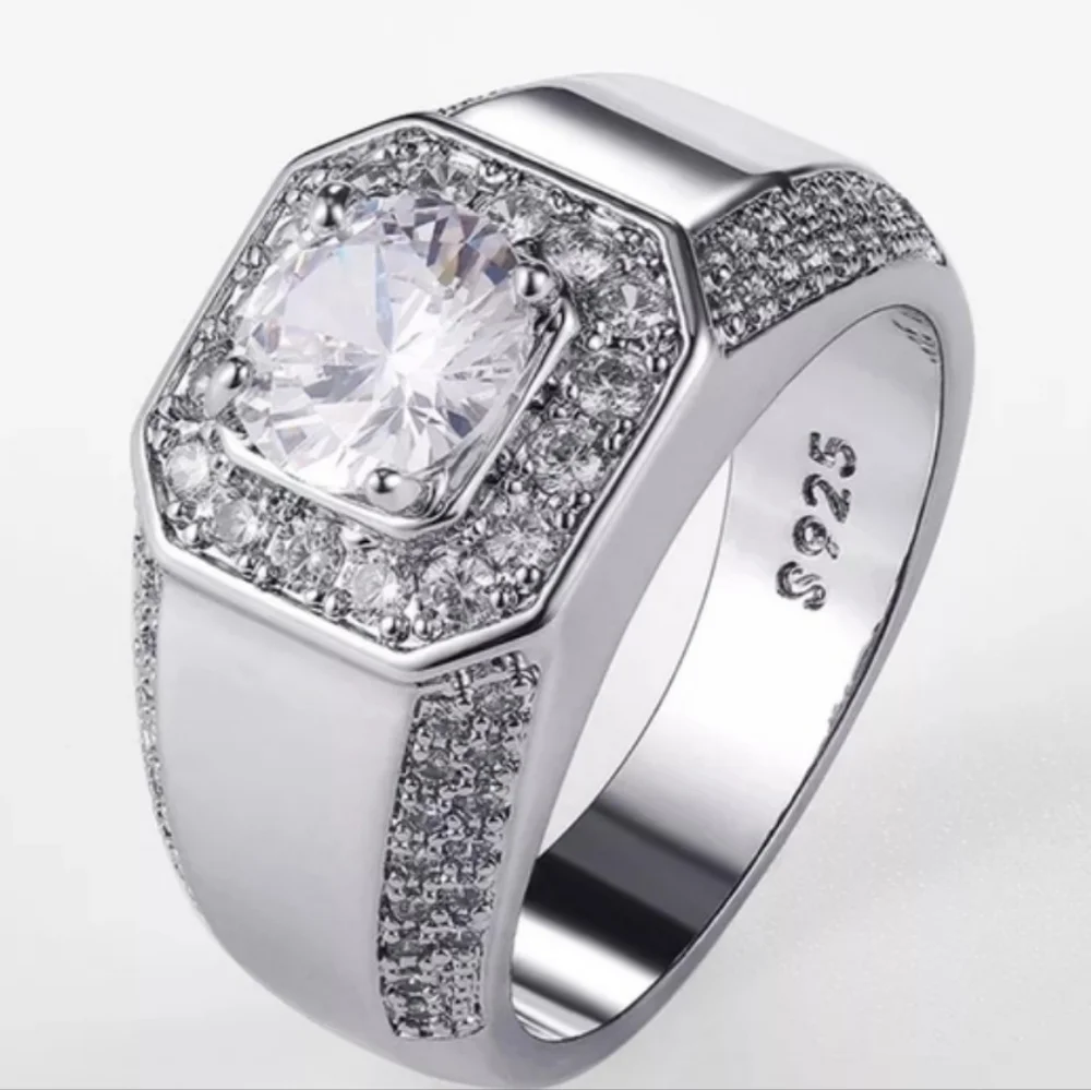 Men AAA Zircon Ring